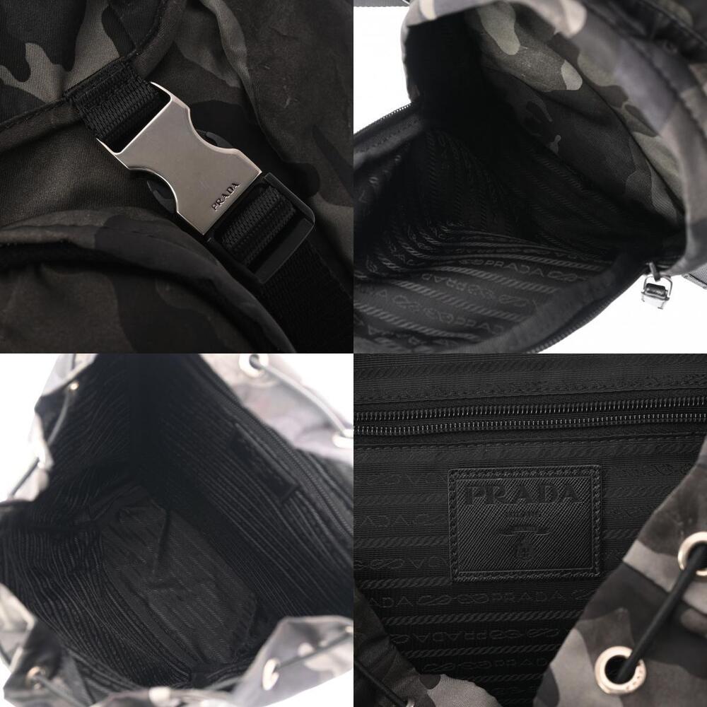 PRADA Camouflage Backpack Khaki Green Nylon Daypack - Picture 11 of 11